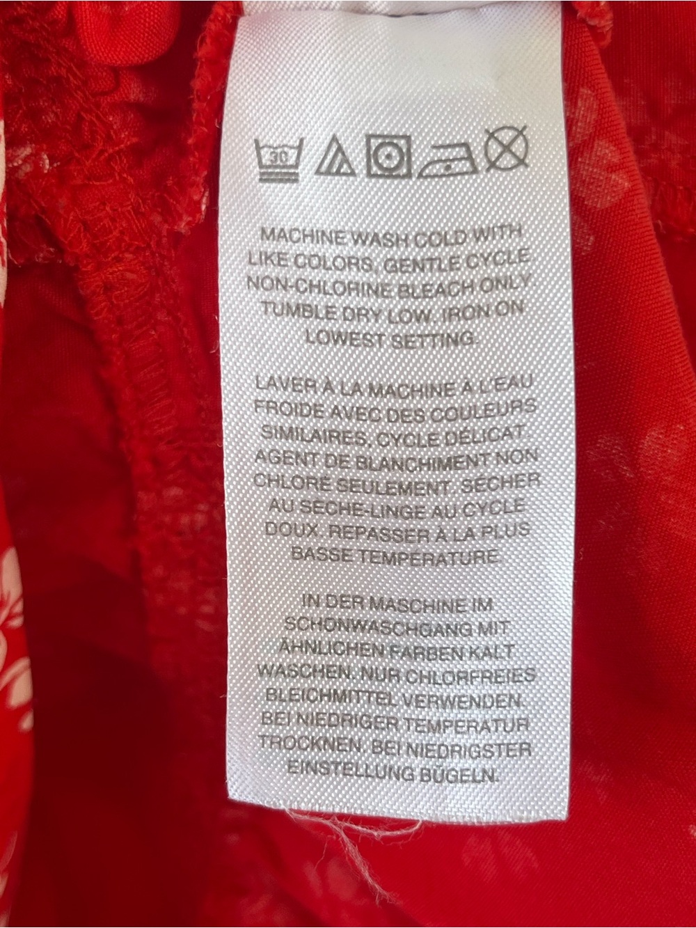 J.Crew Mercantile red floral faux-wrap dress with a ruffled hem - Picture 12 of 15